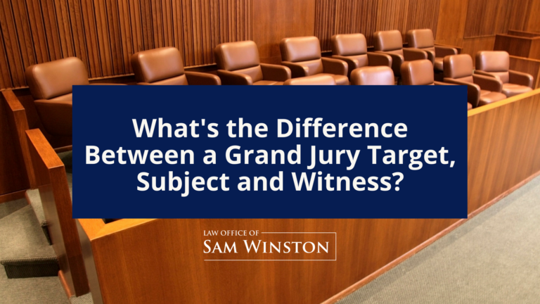 What’s the difference between a grand jury target, subject and witness