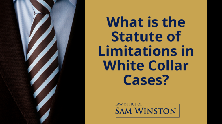 What is the statute of limitations in White Collar cases